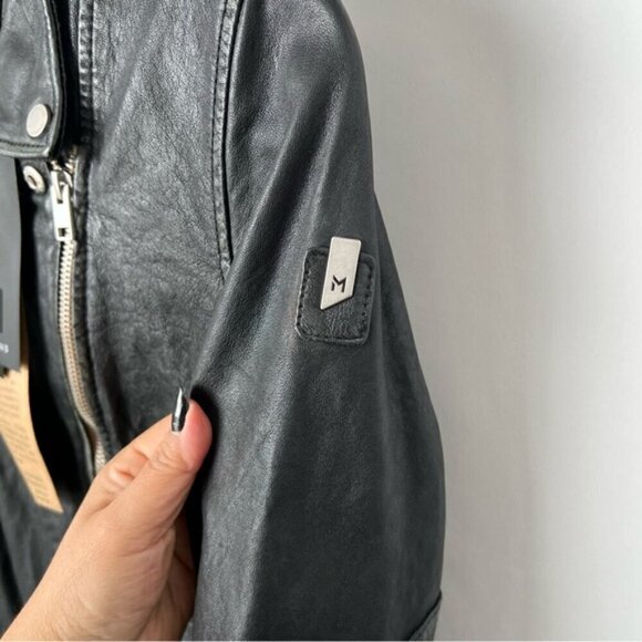 🩷 Mauritius, Women's Leather Jacket - Black. Size: 6 (US). NWT - Picture 12 of 16